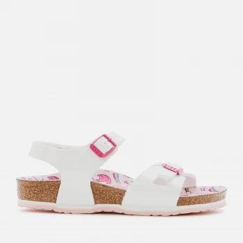 Image of Birkenstock Rio Kids Sandals - Patent White/Unicorn - UK 9 Kids