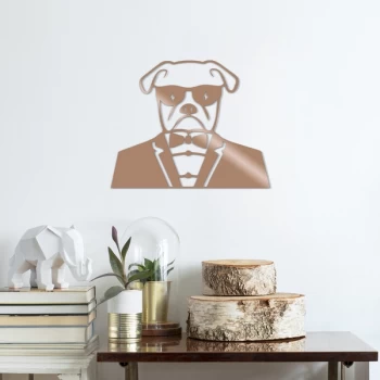 Image of Bulldog - Copper Copper Decorative Metal Wall Accessory