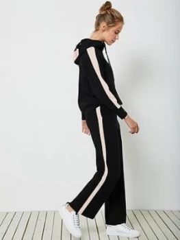 Image of Mint Velvet Funnel Neck Hoodie - Black, Size XS, Women