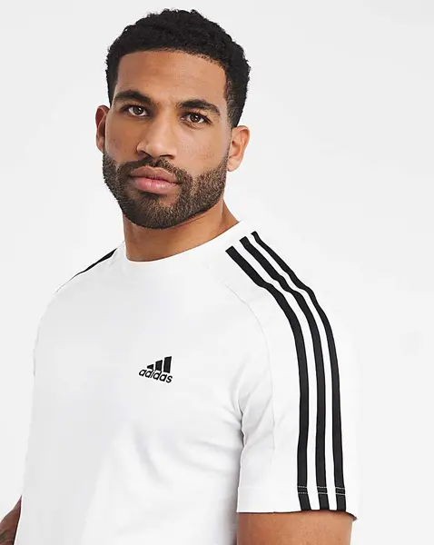 Image of Adidas adidas 3 Stripes T-Shirt White Male L40/44 DI09003