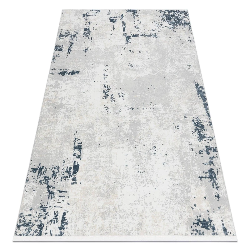 Image of RugsX Modern Carpet Duke 51378 Cream / Blue - Concrete, Stone Structured, Ve 80X150 Cm