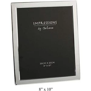 Image of 8" x 10" - Impressions Silver Plated Photo Frame Flat Edge