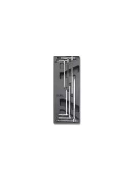 Image of Beta Tools T68 6pc T-Handle Wrenches with Hex Male Ends Set Tray for Roller Cabs