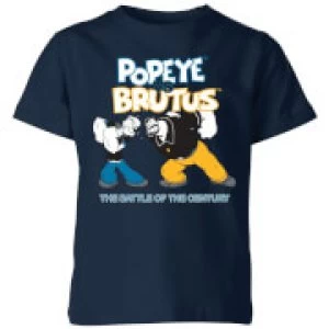 Image of Popeye Popeye Vs Brutus Kids T-Shirt - Navy - 9-10 Years