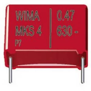Image of MKS thin film capacitor Radial lead 6800 pF 2000 Vdc 10 15mm L x W x H 18 x 6 x 12.5mm Wima MKS4U016804C00KSSD 1