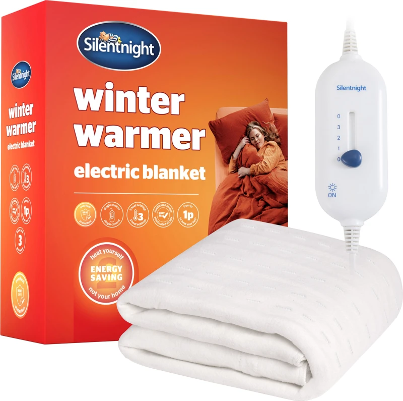 Image of Silentnight Winter Warmer Electric Blanket For Double Bed - White