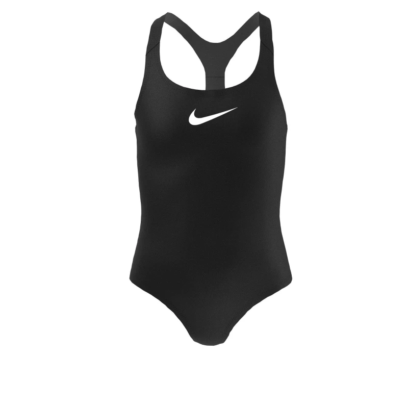 Image of Nike Swoosh Swimsuit Junior Girls Black female 10-11(M)