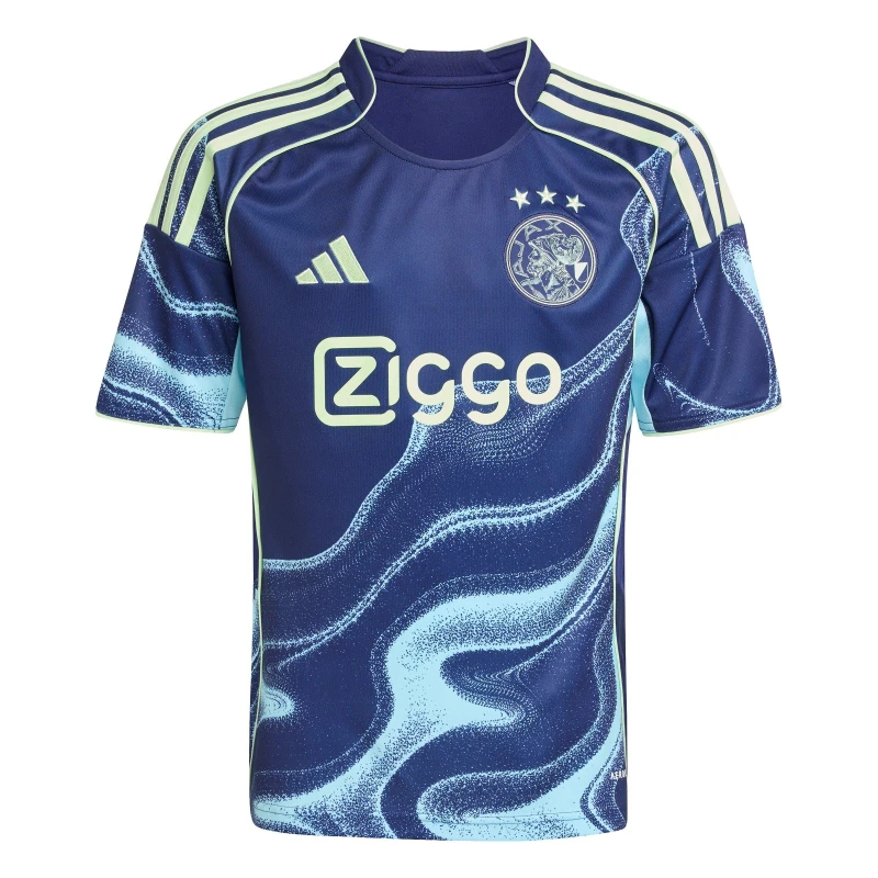 Image of adidas Ajax Amsterdam Away Shirt 2025 2026 Juniors Black male 9-10 Years