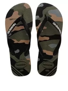 Image of Havaianas Havaianas Top Camo Flip Flop Sandal, Multi, Size 12 Younger