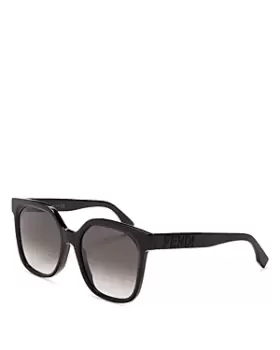 Image of Fendi Lettering Square Gradient Sunglasses, 55mm
