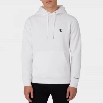 Image of CK Jeans Mens Essential Regular Hoodie - Bright White - XL