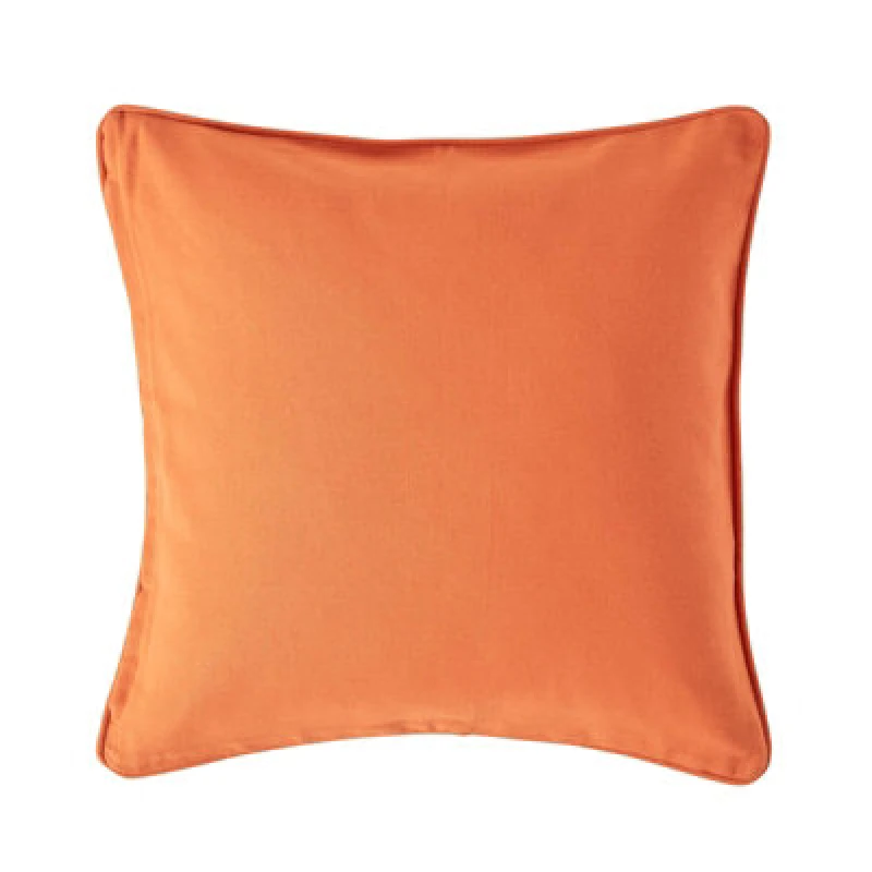 Image of Homescapes Cotton Plain Burnt Orange Cushion Cover, 30 X 30Cm