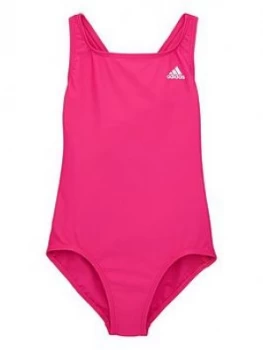 Image of adidas Youth Swim Fit Suit - Pink, Size 9-10 Years, Women
