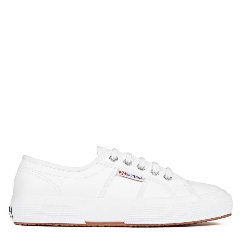 Image of Superga Womens 2750 EFGLU Leather Lace Up Trainers Shoes - UK 5.5 White female GDE2633WHT5H