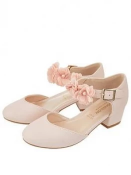 Image of Monsoon Macaroon Pink Corsage Two Part Shoe - Pale Pink, Size 8 Younger