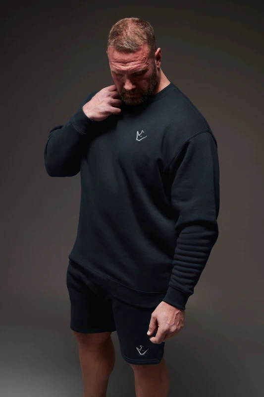 Image of BadRhino Mens 'Rest Day' Sweatshirt in Dark Navy Size: 4XL Dark Navy Male 4XL