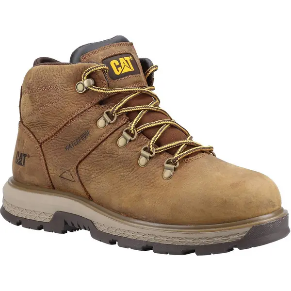 Image of CAT Workwear Mens Exposition Leather Hiker Safety Boots UK Size 8 (EU 42) Pyramid CAT835-PYRAM-8