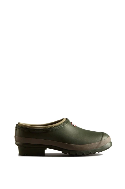Image of Hunter Mens Gardener Neoprene Gardening Clogs Shoes - UK 8 Green male GDE2870DOC8