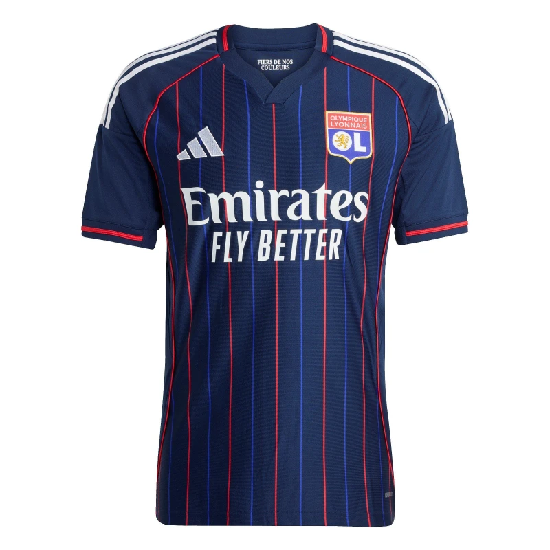 Image of adidas Olympique Lyon Away Shirt 2025 2026 Adults Blue male XL