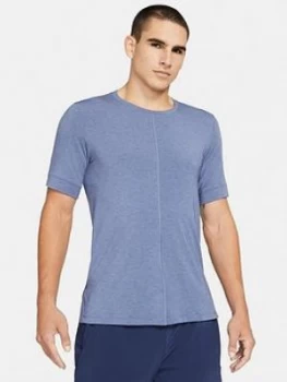 Image of Nike Training Yoga Dry T-Shirt - Navy, Size S, Men