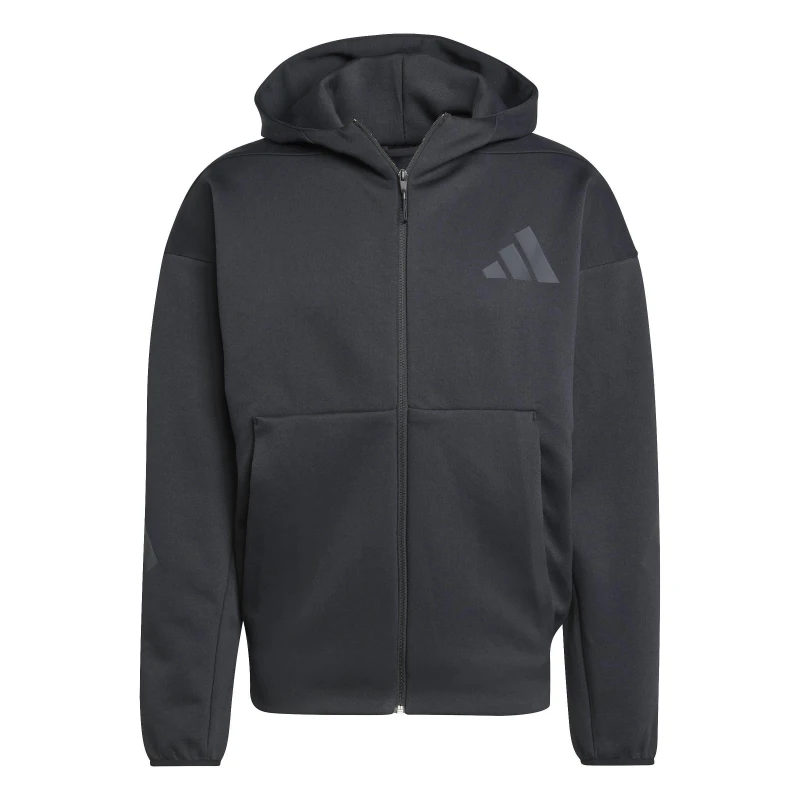 Image of adidas Z.N.E. Full-Zip Hooded Track Jacket Mens Black male XL