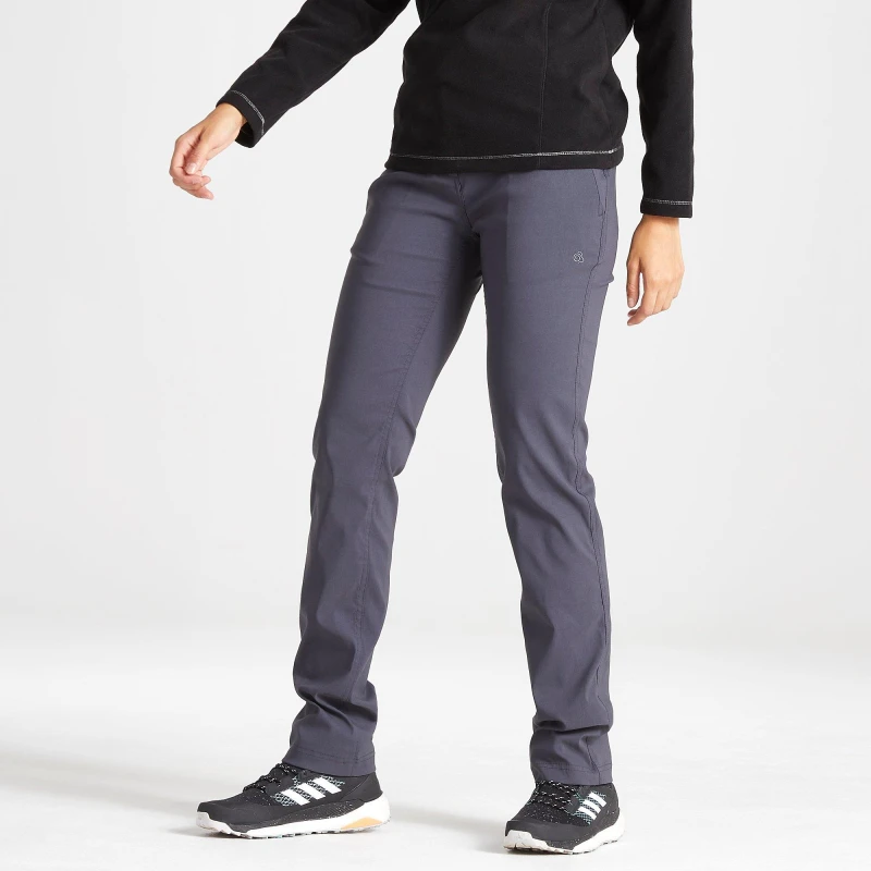 Image of Craghoppers Womens Kiwi Pro Polyamide Walking Trousers 10L - Waist 27' (69cm), Inside Leg 33' GRAPHITE CWJ1280-11M-10L