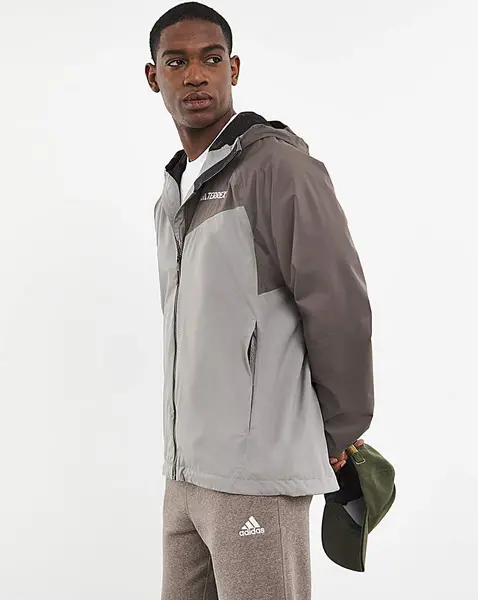 Image of Adidas adidas Terrex Rain Jacket Grey Male 2XL(48/52) AT90405