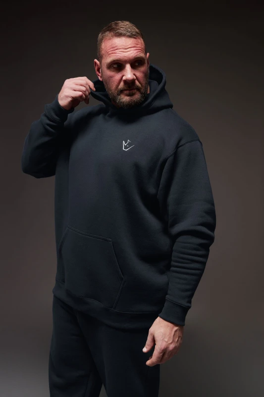 Image of BadRhino Mens 'Rest Day' Hoodie in Dark Navy Size: Large Dark Navy Male L