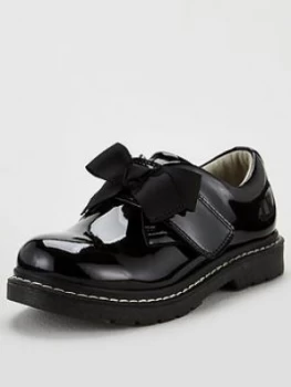 Image of Lelli Kelly Miss LK Irene Bow School Shoes - Black Patent, Size 4 Older