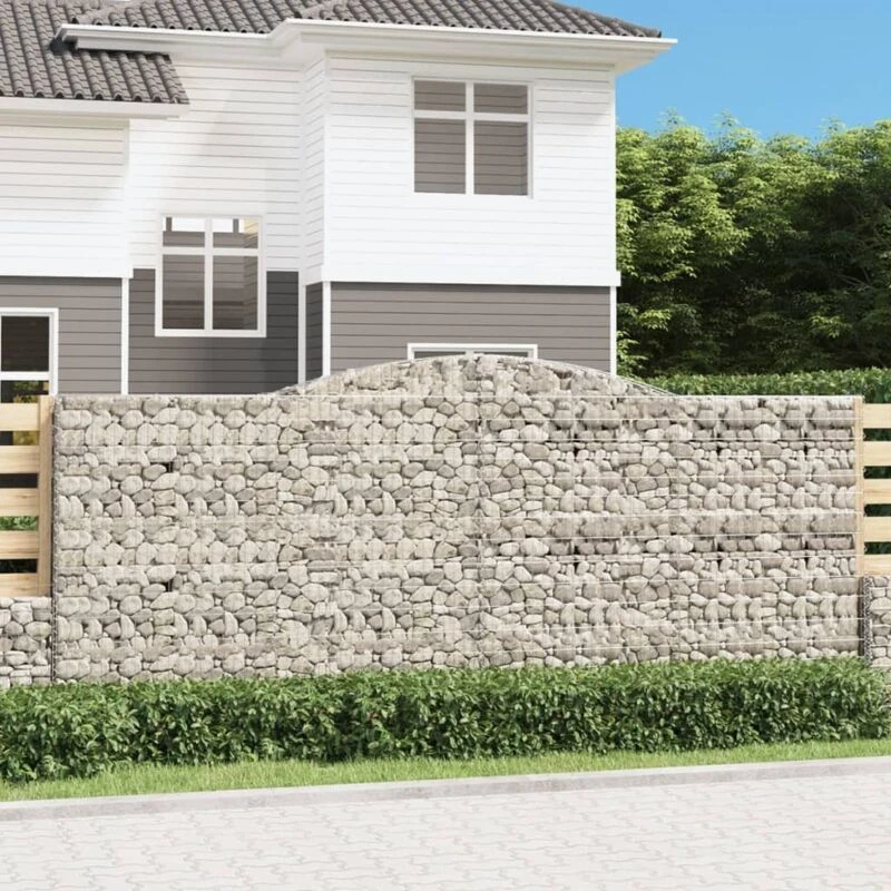 Image of VIDAXL Vidaxl - Arched Gabion Baskets 5 pcs 400x50x160/180cm Galvanised Iron 8720845576219