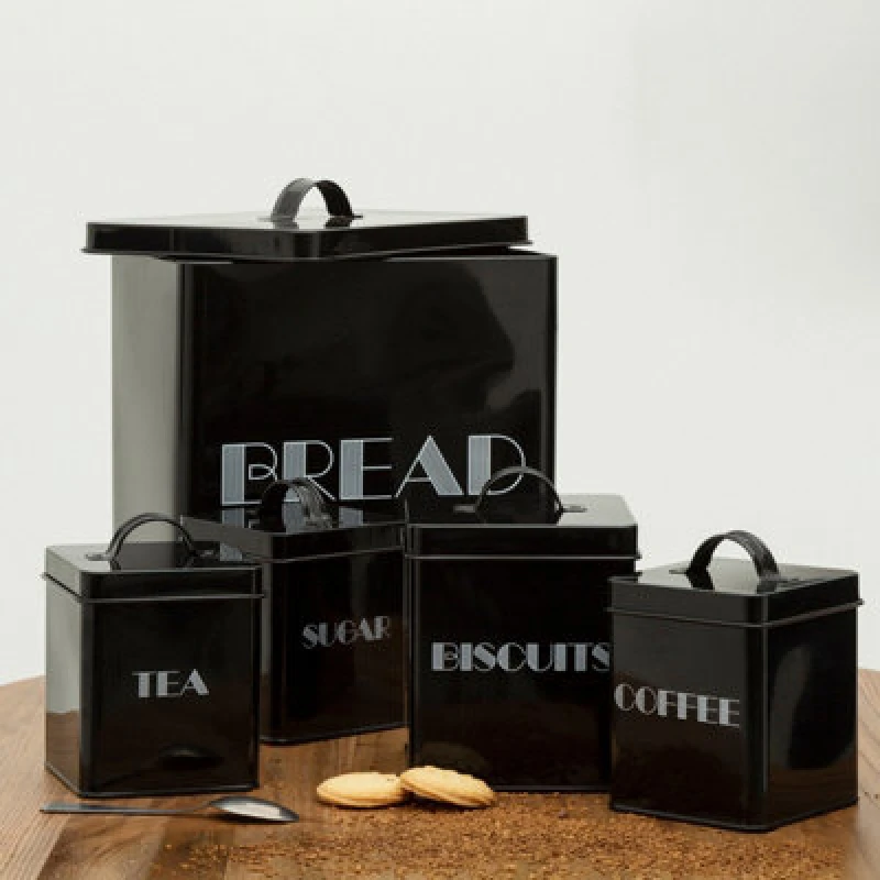 Image of Premier Housewares Maison by Premier Easton 5 Piece Storage Set Black