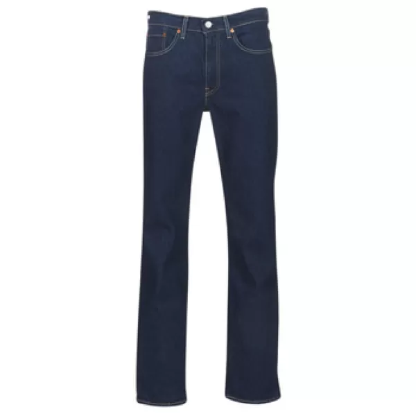 Image of Levis 514 Straight Fit Jeans - Chain Rinse - Dark Blue, Dark Wash, Size 36, Inside Leg Long, Men