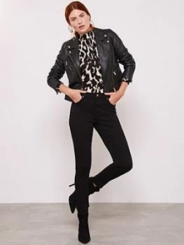 Image of Mint Velvet Maryland Signature Skinny Jeans - Black, Size 16, Women