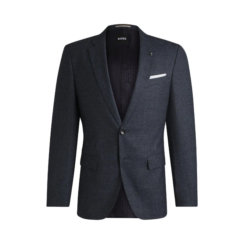 Image of Boss Mens H Hutson Formal Jacket Formal Jackets 36 (46) Blue 33582518365