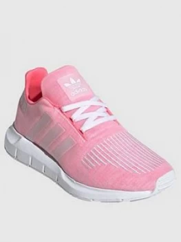 Image of Adidas Originals Junior Swift Run Trainers - Red