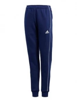 Image of Boys, adidas Youth Core 18 Sweat Hooded Tracksuit Bottoms - Navy, Size 5-6 Years