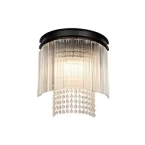 Image of Luminosa Lighting - Wall Light, 2 Light E14, Brown Oxide