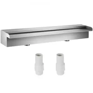 Image of 23.6" x 4.5" x 3.1" Stainless Steel Decorative Waterfall Pool Fountain For Garden Pond Indoors And Outdoors