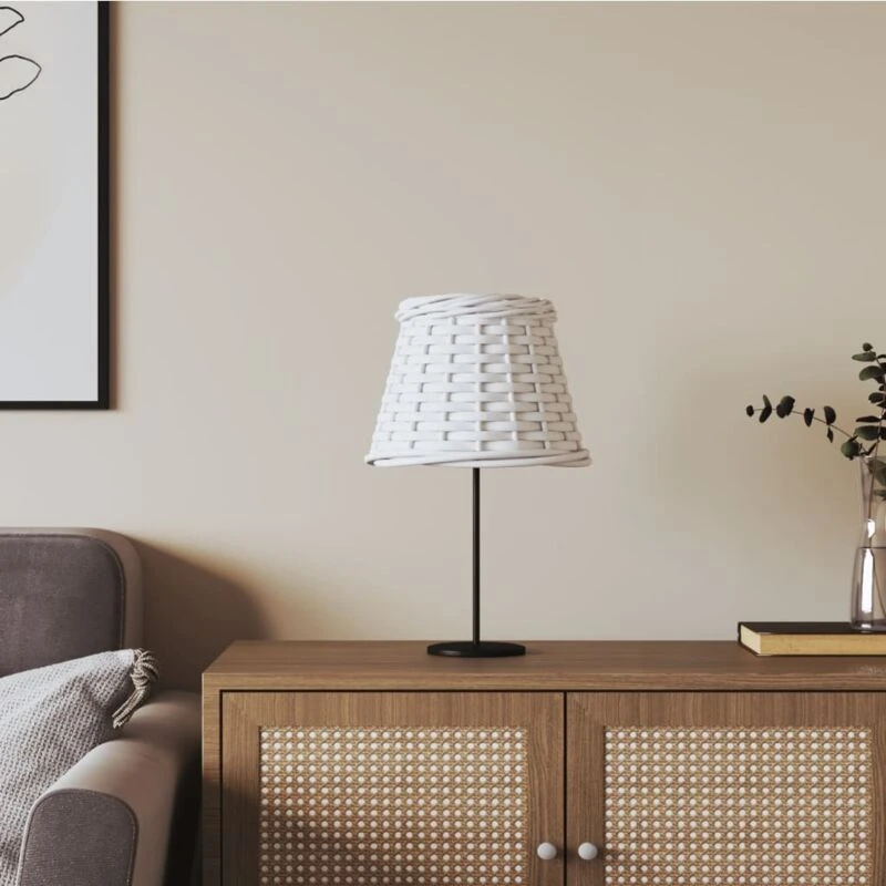 Image of VIDAXL Vidaxl - Lamp Shade White Ø15x12cm Wicker 8720845803537