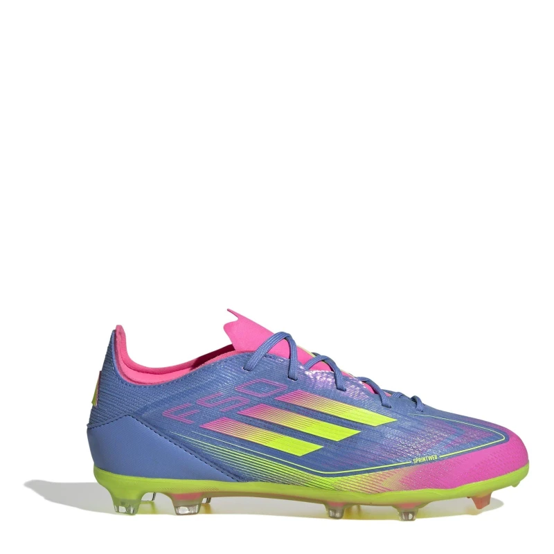 Image of adidas F50 Elite Childrens Firm Ground Football Boots Blue/Lemon male C12 (30.5)