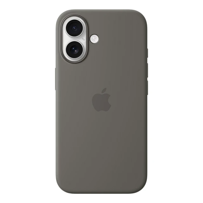 Image of Apple iPhone 16 Silicone Case with MagSafe for iPhone 16 - Stone Grey