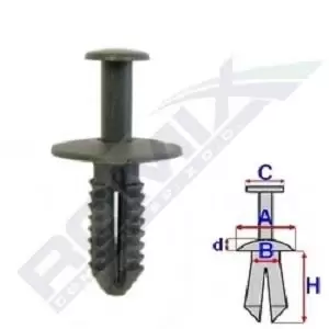 Image of ROMIX Expanding Rivet C60425 MERCEDES-BENZ,E-Klasse Limousine (W211),C-Klasse Limousine (W203),E-Klasse Limousine (W210)