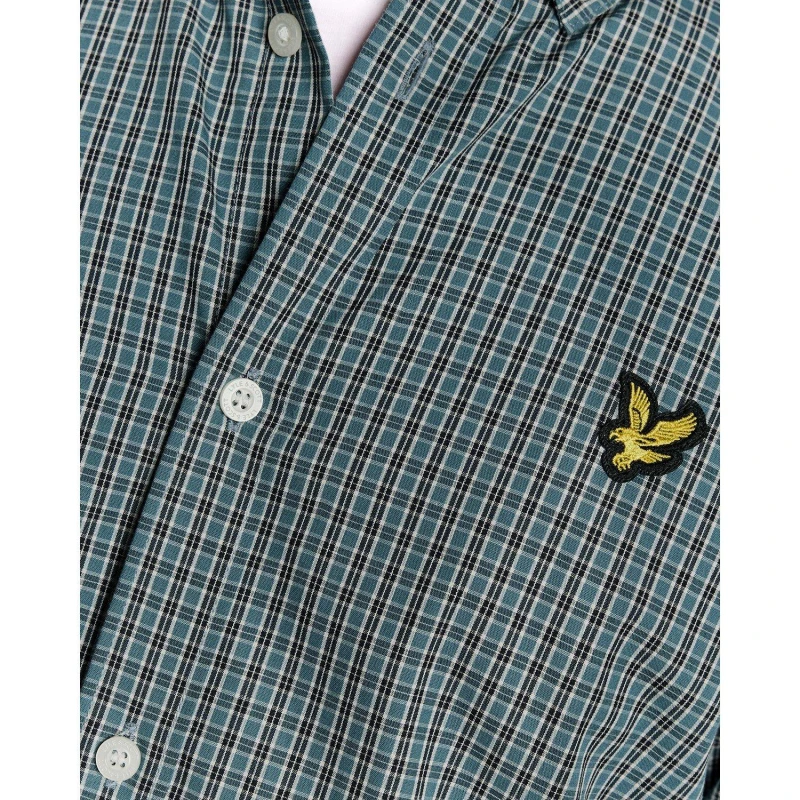 Image of Lyle and Scott Lyle FnChk SS Shirt Sn63 Denm Jeans Y130 male L