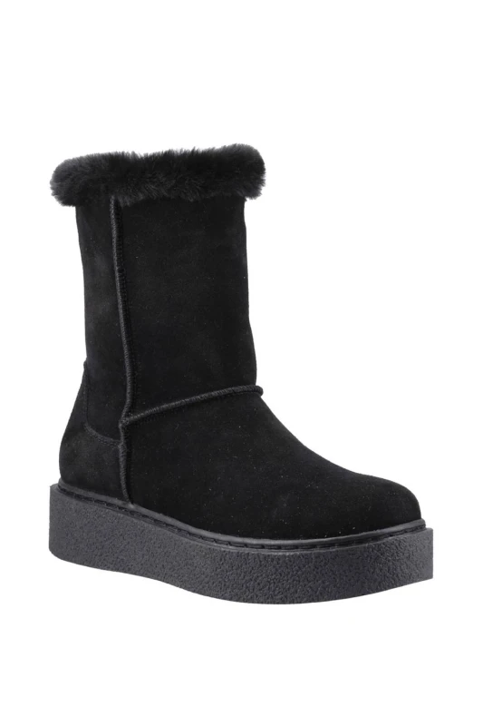 Image of Hush Puppies Womens Becca Mid Boot in Black Size: 5 Black Female 5