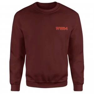 Image of DC Wonder Woman WW84 Embroidered Unisex Sweatshirt - Burgundy - XL