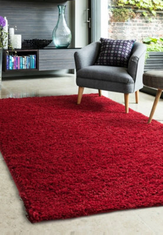 Image of Homemaker Jazz Shaggy Cosy Rug RED 80X150 JB42123