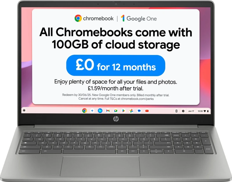 Image of HP 15.6" 15a-nb0006na Chromebook - Silver
