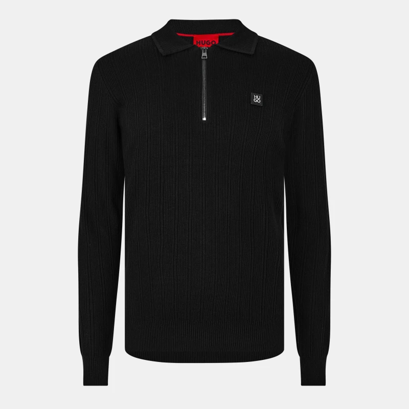 Image of Hugo Sastoro 1/4 Zip Top Black 001 male S