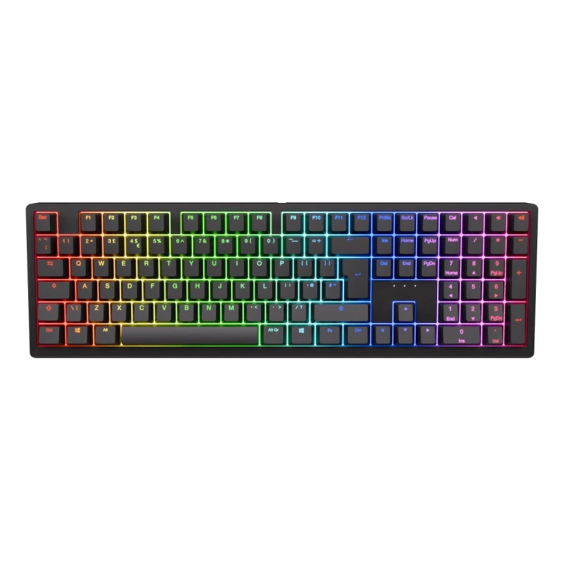 Image of Ducky Zero 6108 Classic Black Wireless Mechanical Keyboard Cherry M2XA Silver