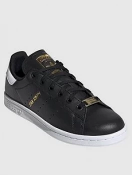 Image of Adidas Originals Junior Stan Smith Trainers - Black